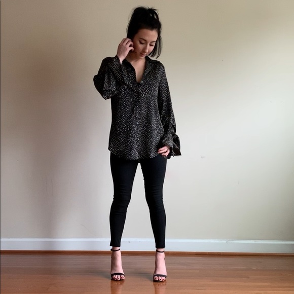 Polka Dot Banana Republic Blouse button down - Picture 2 of 8